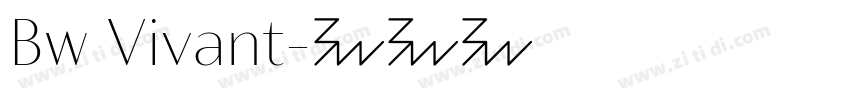 Bw Vivant字体转换
